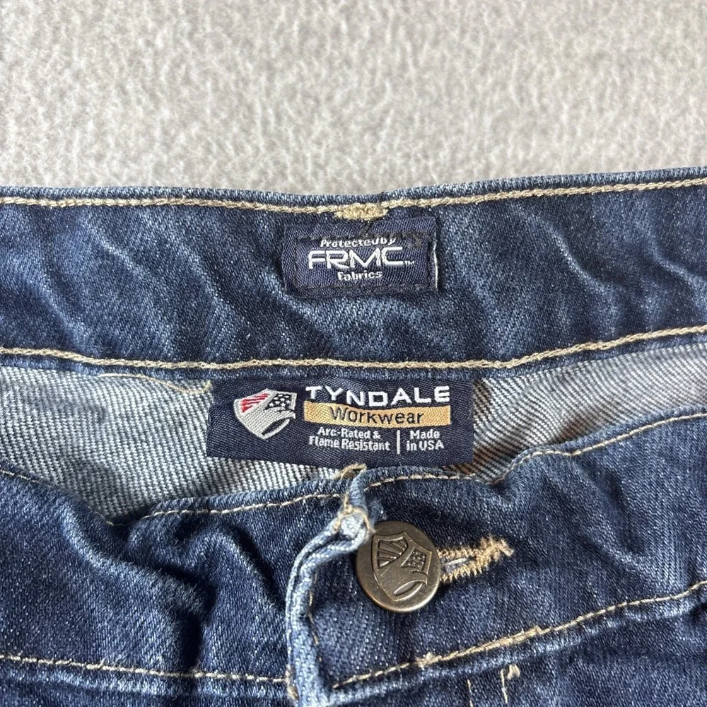 Tyndale FR Men's 42x34 Dark Wash Straight Leg AR/FR Work Construction Cat2